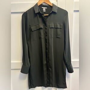 Dark Green Shirt Dress